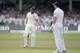 LONDON, ENGLAND - JULY 20: Ravindra Jadeja of India speaks with James Anderson of England during day four of 2nd Investec Test match between England and India at Lord's Cricket Ground on July 20, 2014 in London, United Kingdom. (Photo by Gareth Copley/G