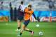 BELO HORIZONTE, BRAZIL - JUNE 23: Adam Lallana of England runs through drills during an England training session ahead of the 2014 FIFA World Cup Brazil Group D match against Costa Rica at Estadio Mineirao on June 23, 2014 in Belo Horizonte, Brazil. (Ph