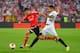 TURIN, ITALY - MAY 14: Nicolas Gaitan (L) of Benfica vies with Vitolo of Sevilla during the UEFA Europa League Final match between Sevilla FC and SL Benfica at Juventus Stadium on May 14, 2014 in Turin, Italy. (Photo by Mike Hewitt/Getty Images)
