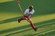 GLASGOW, SCOTLAND - JULY 24: Ashley Jackson of England takes a shot on goal during the Men's preliminary match between England and Trinidad and Tobago at Glasgow National Hockey Centre during day one of the Glasgow 2014 Commonwealth Games on July 24, 201