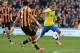 HULL, ENGLAND - MARCH 01: Loic Remy of Newcastle United battles his way through during the Barclays Premier League match between Hull City and Newcastle United at KC Stadium on March 1, 2014 in Hull, England. (Photo by Tony Marshall/Getty Images)