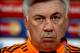 LISBON, PORTUGAL - MAY 23: In this handout image provided by UEFA, Carlo Ancelotti, coach of Real Madrid attends a press conference ahead of the UEFA Champions League final against Atletico Madrid at Estadio da Luz on May 23, 2014 in Lisbon, Portugal.