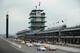 INDIANAPOLIS, IN - JULY 26: Carl Edwards, driver of the #99 Fastenal Ford, and Austin Dillon, driver of the #3 Dow - Mycogen Seeds Chevrolet, lead the field out of the pits during qualifying for the NASCAR Sprint Cup Series Crown Royal Presents The John