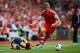 SOUTHAMPTON, ENGLAND - AUGUST 24: Calum Chambers of Southampton wins the ball during the Barclays Premier League match between Southampton and Sunderland at St Mary's Stadium on August 24, 2013 in Southampton, England. (Photo by Clive Rose/Getty Images