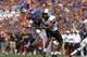 Nov 9, 2013; Gainesville, FL, USA; Florida Gators defensive back Vernon Hargreaves III (1) defends Vanderbilt Commodores wide receiver Jordan Matthews (87) pass during the second quarter at Ben Hill Griffin Stadium. Mandatory Credit: Kim Klement-USA TODAY