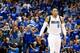 Apr 26, 2014; Dallas, TX, USA; Dallas Mavericks forward Shawn Marion (0) reacts during the game against the San Antonio Spurs in game three of the first round of the 2014 NBA Playoffs at American Airlines Center. Dallas won 109-108. Mandatory Credit: Kevi