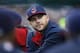 CLEVELAND, OH - JUNE 3: Justin Masterson #63 of the Cleveland Indians watches from the dugout against the Boston Red Sox in the fourth inning on June 3, 2014 at Progressive Field in Cleveland, Ohio. Cleveland defeated Boston 5-3. (Photo by David Maxwel