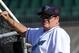 BRIDGEPORT, CT - JUNE 16: Former Major League Baseball player Pete Rose looks on during batting practice prior to managing the game for the Bridgeport Bluefish against the Lancaster Barnstormers at The Ballpark at Harbor Yard on June 16, 2014 in Bridgepo