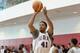 Derrick Rose flashed an improved shooting stroke from outside in his first practice with USA Basketball.