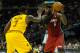 Mar 18, 2014; Cleveland, OH, USA; Miami Heat forward LeBron James (6) is defended by Cleveland Cavaliers guard Dion Waiters (3) at Quicken Loans Arena. Miami won 100-96. Mandatory Credit: David Richard-USA TODAY Sports