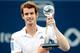 TORONTO, ON - AUGUST 15: Andy Murray of Great Britain poses for photographers after defeating Roger Federer of Switzerland during the final of the Rogers Cup at the Rexall Centre on August 15, 2010 in Toronto, Canada. (Photo by Matthew Stockman/Getty Im