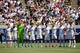 BERKELEY, CA - JULY 26: Real Madrid observes a moment of silence for Alfredo Di Stefano before their match against FC Internazionale in the International Champions Cup 2014 at California Memorial Stadium on July 26, 2014 in Berkeley, California. (Photo