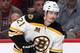 MONTREAL, QC - MAY 8: Loui Eriksson #21 of the Boston Bruins skates with the puck against the Montreal Canadiens in Game Four of the Second Round of the 2014 NHL Stanley Cup Playoffs at the Bell Centre on May 8, 2014 in Montreal, Quebec, Canada. (Photo by