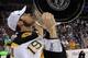 VANCOUVER, BC - JUNE 15: Tyler Seguin #19 of the Boston Bruins kisses the Stanley Cup after defeating the Vancouver Canucks in Game Seven of the 2011 NHL Stanley Cup Final at Rogers Arena on June 15, 2011 in Vancouver, British Columbia, Canada. The Bosto