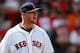 BOSTON, MA - JULY 20: Jon Lester #31 of the Boston Red Sox reacts after walking a man in the sixth inning against the Kansas City Royals at Fenway Park on July 20, 2014 in Boston, Massachusetts. (Photo by Jim Rogash/Getty Images)