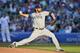 CHICAGO, IL - JULY 23: Starting pitcher Ian Kennedy #22 of the San Diego Padres delivers a pitch during the first inning against the Chicago Cubs at Wrigley Field on July 23, 2014 in Chicago, Illinois. (Photo by Brian Kersey/Getty Images)