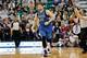Feb 22, 2014; Salt Lake City, UT, USA; Minnesota Timberwolves power forward Kevin Love (42) runs up the court after scoring a three point shoot. Love would end the game with a triple double (37 points, 12 rebounds, 10 assists) against the Utah Jazz at En