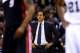 SAN ANTONIO, TX - JUNE 08: Erik Spoelstra of the Miami Heat looks on against the San Antonio Spurs during Game Two of the 2014 NBA Finals at the AT&T Center on June 8, 2014 in San Antonio, Texas. NOTE TO USER: User expressly acknowledges and agrees that,