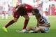 SALVADOR, BRAZIL - JUNE 16: Pepe of Portugal headbutts Thomas Mueller of Germany resulting in a red card during the 2014 FIFA World Cup Brazil Group G match between Germany and Portugal at Arena Fonte Nova on June 16, 2014 in Salvador, Brazil. (Photo by