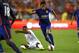LANDOVER, MD - JULY 29: Shinji Kagawa #26 of Manchester United dribbles past Juan Jesus #5 of Inter Milan in the second half during their match in the International Champions Cup 2014 at FedExField on July 29, 2014 in Landover, Maryland. Manchester United