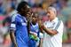 BANGKOK, THAILAND - JULY 17: Manager Jose Mourinho of Chelsea FC talking with Romelu Lukaku during the international friendly match between Chelsea FC and the Singha Thailand All-Star XI on July 17, 2013 in Bangkok, Thailand. (Photo by Thananuwat Srirasa