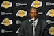 EL SEGUNDO, CA - JULY 29: Byron Scott, new head coach of the Los Angeles Lakers, speaks to the media during a press conference on July 29, 2014 at Toyota Sports Center in El Segundo, California. NOTE TO USER: User expressly acknowledges and agrees that,