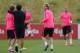 BURTON-UPON-TRENT, ENGLAND - JULY 28: Ivan Rakitic of Barcelona shares a laugh during the Barcelona Training Session at St George's Park on July 28, 2014 in Burton-upon-Trent, England. (Photo by Chris Brunskill/Getty Images)