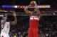 Feb 12, 2014; Houston, TX, USA; Washington Wizards small forward Trevor Ariza (1) shoots during the third quarter against the Houston Rockets at Toyota Center. The Rockets defeated the Wizards 113-112. Mandatory Credit: Troy Taormina-USA TODAY Sports
