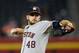 PHOENIX, AZ - JUNE 09: Jarred Cosart #48 of the Houston Astros delivers a first inning pitch against the Arizona Diamondbacks at Chase Field on June 9, 2014 in Phoenix, Arizona. (Photo by Norm Hall/Getty Images)