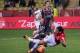 MONTE-CARLO, MONACO - DECEMBER 20: Monaco's foward Radamel Falcao (R) obtains a penalty on Valenciennes's defender Saliou Ciss (L) during the French L1 football match between AS Monaco vs Valenciennes at Louis II Stadium on December 20, 2013 in Monte-Ca