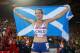 GLASGOW, SCOTLAND - JULY 31: Eilidh Child of Scotland celebrates winning silver in the Women's 400 metres hurdles final at Hampden Park during day eight of the Glasgow 2014 Commonwealth Games on July 31, 2014 in Glasgow, United Kingdom. (Photo by Paul G