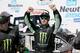 Sam Hornish Jr. wins the NNS race at Iowa Speedway in May