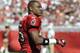 TAMPA, FL - NOVEMBER 16: Linebacker Derrick Brooks #55 of the Tampa Bay Buccaneers checks the scoreboard against the Minnesota Vikings at Raymond James Stadium on November 16, 2008 in Tampa, Florida. (Photo by Al Messerschmidt/Getty Images)