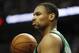Apr 5, 2014; Auburn Hills, MI, USA; Boston Celtics center Jared Sullinger (7) reacts to a call during the third quarter against the Detroit Pistons at The Palace of Auburn Hills. Pistons beat the Celtics 115-111. Mandatory Credit: Raj Mehta-USA TODAY Spor