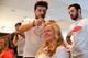 Petra Kvitova gets hair and makeup done at WTA event.
