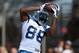 Jul 31, 2014; Oxnard, CA, USA; Dallas Cowboys receiver Dez Bryant (88) catches a pass at training camp at the River Ridge Fields. Mandatory Credit: Kirby Lee-USA TODAY Sports
