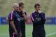 BURTON-UPON-TRENT, ENGLAND - JULY 28: Barcelona coach Luis Enrique (R) looks on during the Barcelona Training Session at St George's Park on July 28, 2014 in Burton-upon-Trent, England. (Photo by Chris Brunskill/Getty Images)