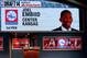 NEW YORK, NY - JUNE 26: A video screen shows the selection of Joel Embiid of Kansas as the #3 overall pick in the first round by the Philadelphia 76ers during the 2014 NBA Draft at Barclays Center on June 26, 2014 in the Brooklyn borough of New York City