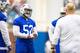 ORCHARD PARK, NY - May 18: Preston Brown #52 of Buffalo Bills listens to coaching staff during the Buffalo Bills rookie minicamp on May 18, 2014 at Ralph Wilson Stadium in Orchard Park, New York. (Photo by Brett Carlsen/Getty Images)