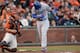 SAN FRANCISCO, CA - JULY 05: Matt Kemp #27 of the Los Angeles Dodgers reaches for his left shoulder in pain after a swing of the bat in the second inning against the San Francisco Giants at AT&T Park on July 5, 2013 in San Francisco, California. Kemp wou