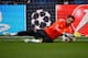 LISBON, PORTUGAL - MAY 23: Diego Lopez of Real Madrid makes a save during a Real Madrid training session ahead of the UEFA Champions League Final against Club Atletico de Madrid at Estadio da Luz on May 23, 2014 in Lisbon, Portugal. (Photo by Michael Reg