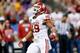 NEW ORLEANS, LA - JANUARY 02: Eric Striker #19 of the Oklahoma Sooners reacts after sacking AJ McCarron #10 of the Alabama Crimson Tide during the Allstate Sugar Bowl at the Mercedes-Benz Superdome on January 2, 2014 in New Orleans, Louisiana. (Photo by