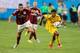 Aug 2, 2014; Charlotte, NC, USA; AC Milan midfielder Rami Adil (13) and Liverpool forward Jordon Ibe (33) race to the ball during an international friendly at Bank of America Stadium. Mandatory Credit: Jim Dedmon-USA TODAY Sports