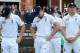 LONDON, ENGLAND - AUGUST 20: England captain Andrew Strauss waits with Ian Bell and Jonathan Bairstow for the presentations after losing the 3rd Investec Test match between England and South Africa at Lord's Cricket Ground on August 20, 2012 in London, E