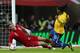 LONDON, ENGLAND - FEBRUARY 06: Joe Hart of England saves a penalty from Ronaldinho of Brazil during the International friendly between England and Brazil at Wembley Stadium on February 6, 2013 in London, England. (Photo by Clive Brunskill/Getty Images)