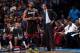 OKLAHOMA CITY, OK - FEBRUARY 20: Dwyane Wade #3 of the Miami Heat talks with Head Coach Erik Spoelstra during the game against the Oklahoma City Thunder on February 20, 2014 at the Chesapeake Energy Arena in Oklahoma City, Oklahoma. NOTE TO USER: User exp