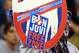 Aug 3, 2014; Canton, OH, USA; NFL fans holding a sign boycotting Bon Jovi from buying the Buffalo Bills during the third quarter of the 2014 Pro Football Hall of Fame game at Fawcett Stadium. Mandatory Credit: Andrew Weber-USA TODAY Sports