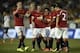 Jul 23, 2014; Pasadena, CA, USA; (Editors note: caption correction) Manchester United midfielder Reece James (41) celebrates after scoring a goal against the Los Angeles Galaxy during the second half at Rose Bowl. Manchester United defeated Los Angeles Ga