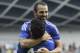 LJUBLJANA, SLOVENIA - JULY 27: Diego Costa of Chelsea celebrate the scoring the goal with Cesc Fabregas (TOP) during the Pre Season Friendly match between FC Olimpija Ljubljana and Chelsea at Stozice stadium in Ljubljana, Slovenia on Sunday, July 27, 201