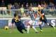 VERONA, ITALY - FEBRUARY 09: Arturo Vidal (C) of Juventus is tackled by Rafael Marques Pinto #25 of Hellas Verona during the Serie A match between Hellas Verona FC and Juventus at Stadio Marc'Antonio Bentegodi on February 9, 2014 in Verona, Italy. (Phot